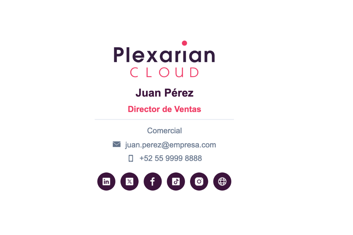 Plantilla de firma de correo corporativa para Google Workspace — diseño 3