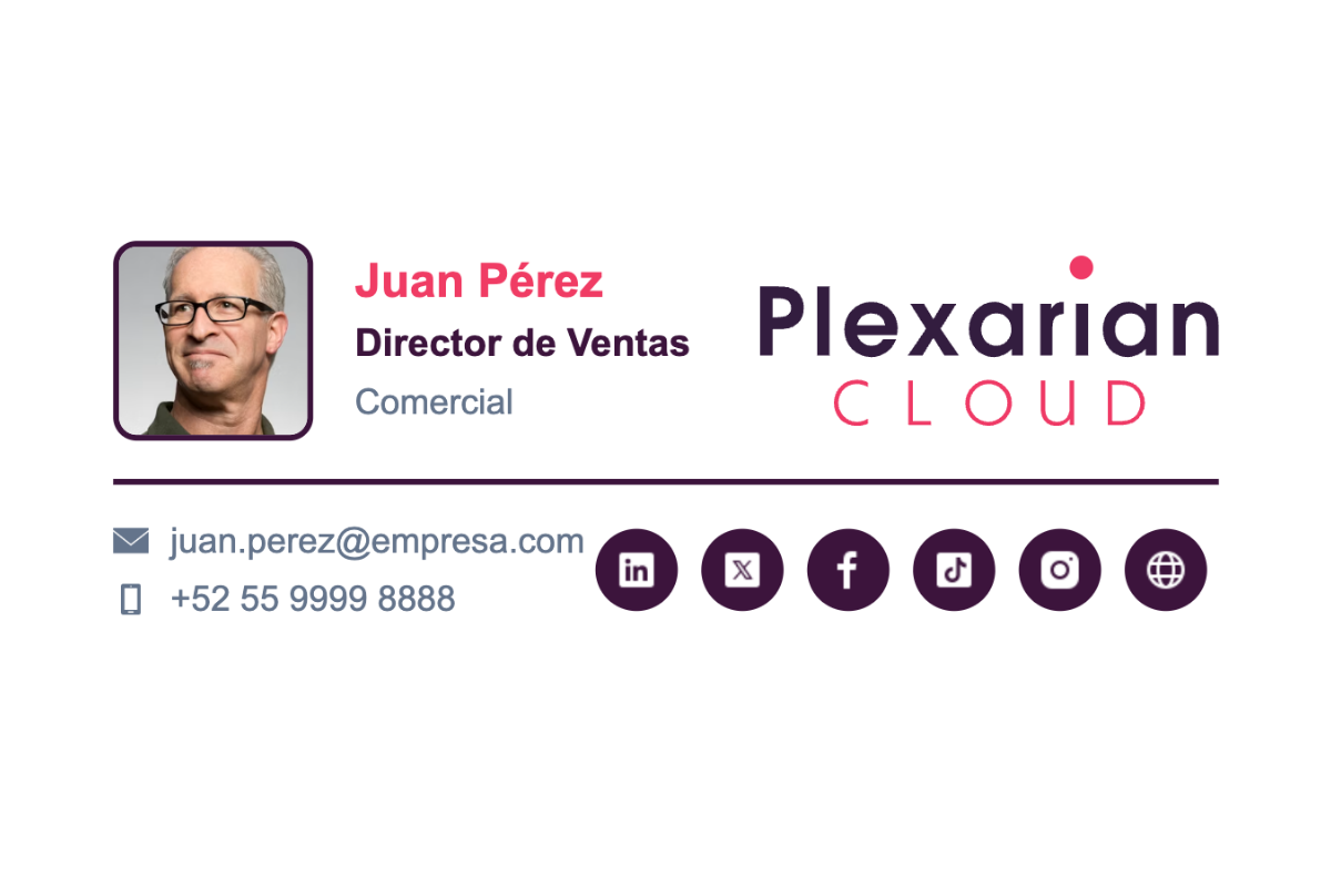 Plantilla de firma de correo corporativa para Google Workspace — diseño 5